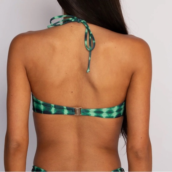 Jean top - Green Tie-Dye Bikini Top - Picture 1 of 2